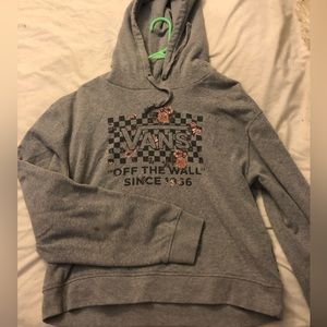 Women’s Vans cropped sweater with flowers. Size XL.